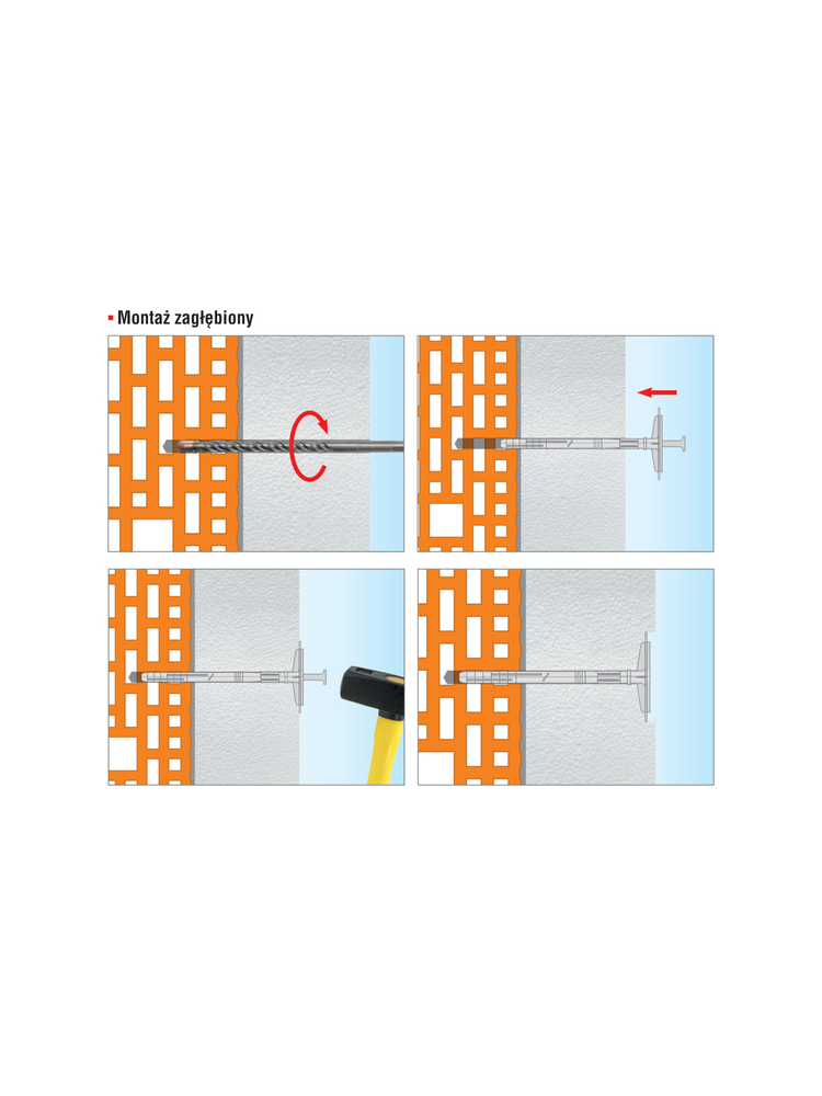 Slagplug met kunststof pen en schuifdrukplaat - 10x160mm - [100x]