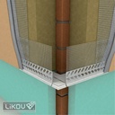 Sokkelprofiel Vario PVC - BUITENHOEK voor LW66-2 - 10 stuks