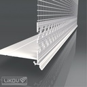 Sokkelprofiel Vario PVC met druiprand en net - 2m - breedte: 110 tot 150mm