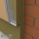 Sokkelprofiel Vario PVC met druiprand en net - 2m - breedte: 110 tot 150mm