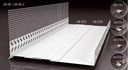 Sokkelprofiel Vario PVC met druiprand en net - 2m - breedte: 110 tot 150mm