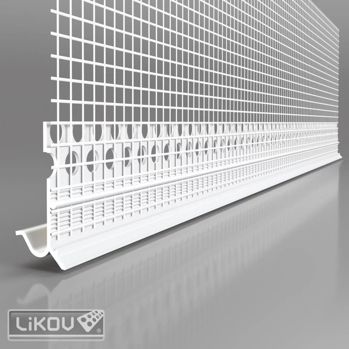 Druppelprofiel PVC voor alu sokkelprofiel - 125m [50x2,5m]