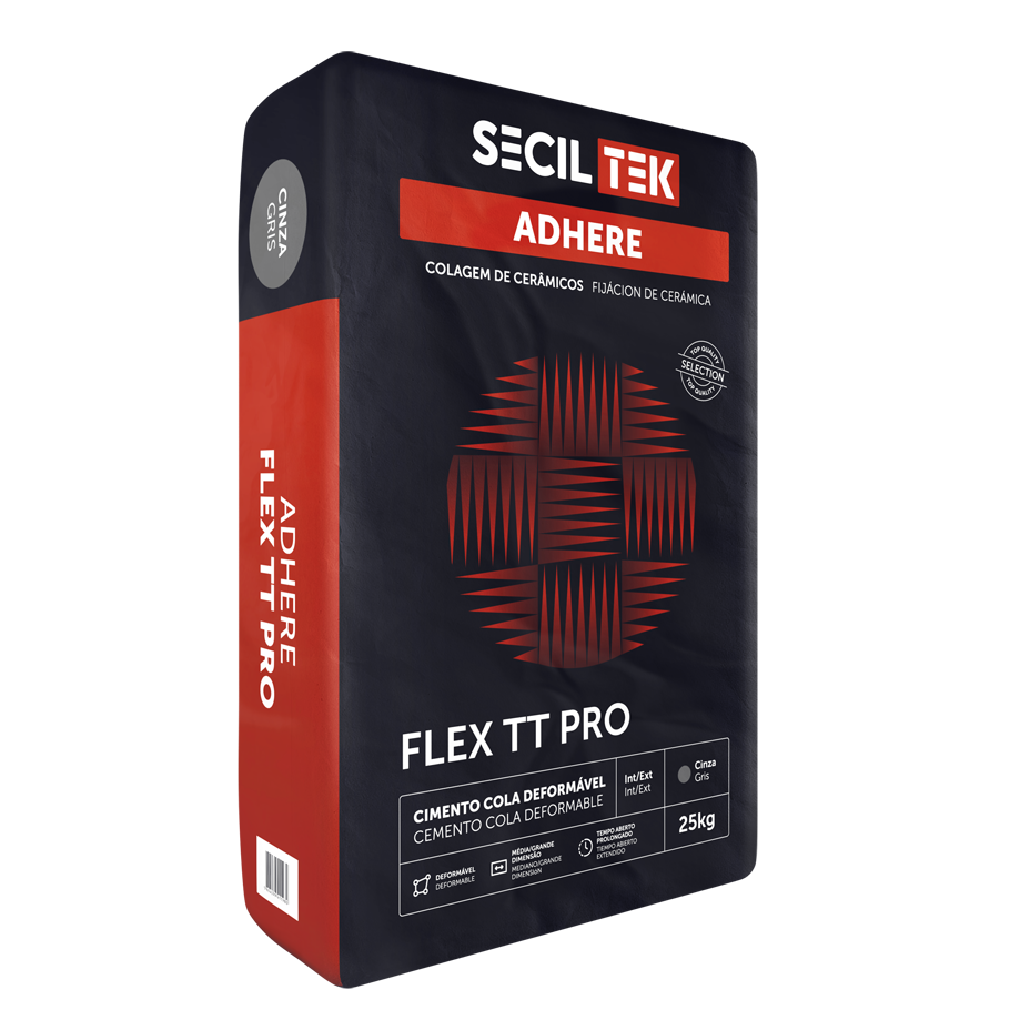 Seciltek Adhere Flex TT Pro – Vervormbare Tegellijm voor Grote Keramische Tegels - C2 TE S1 - 25kg (60)