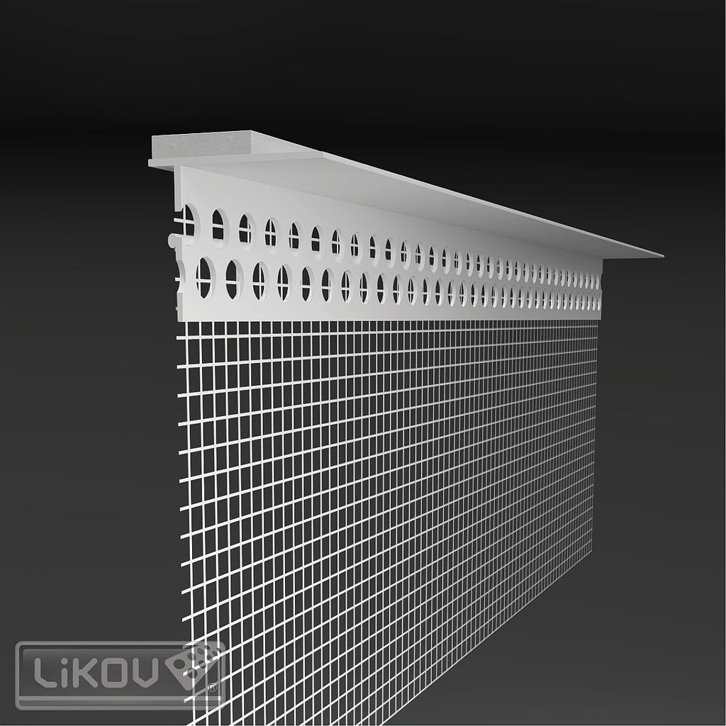 Profilé de rebord de fenêtre avec treillis - PVC - 200 m [100 x 2 m]