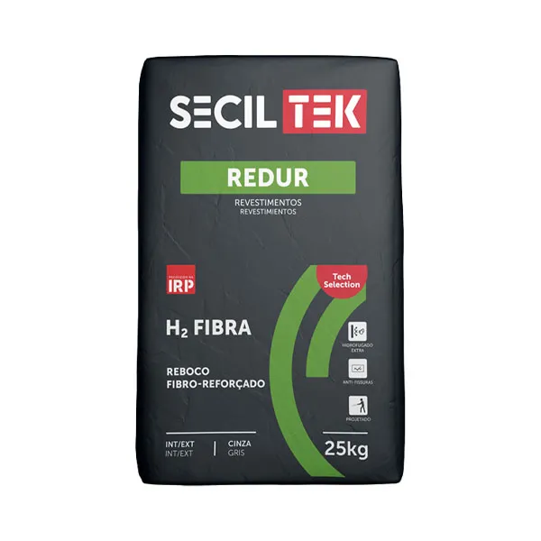 Seciltek REDUR H2 FIBRA - Putzuna - Waterafstotende mortel - vezelversterkt - CS IV Wc2 Conform - 25kg (60)