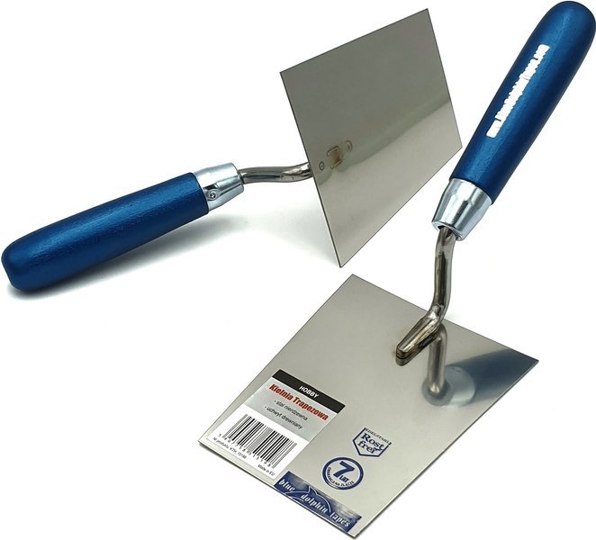Truelle à plâtre trapézoïdale / spatule - truelle à plâtre - acier inoxydable - 140 mm
