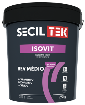 ISOVIT REV MEDIO (B) - Plâtre texturé / crépi - 1,4mm - COLORÉ - 25kg (33)
