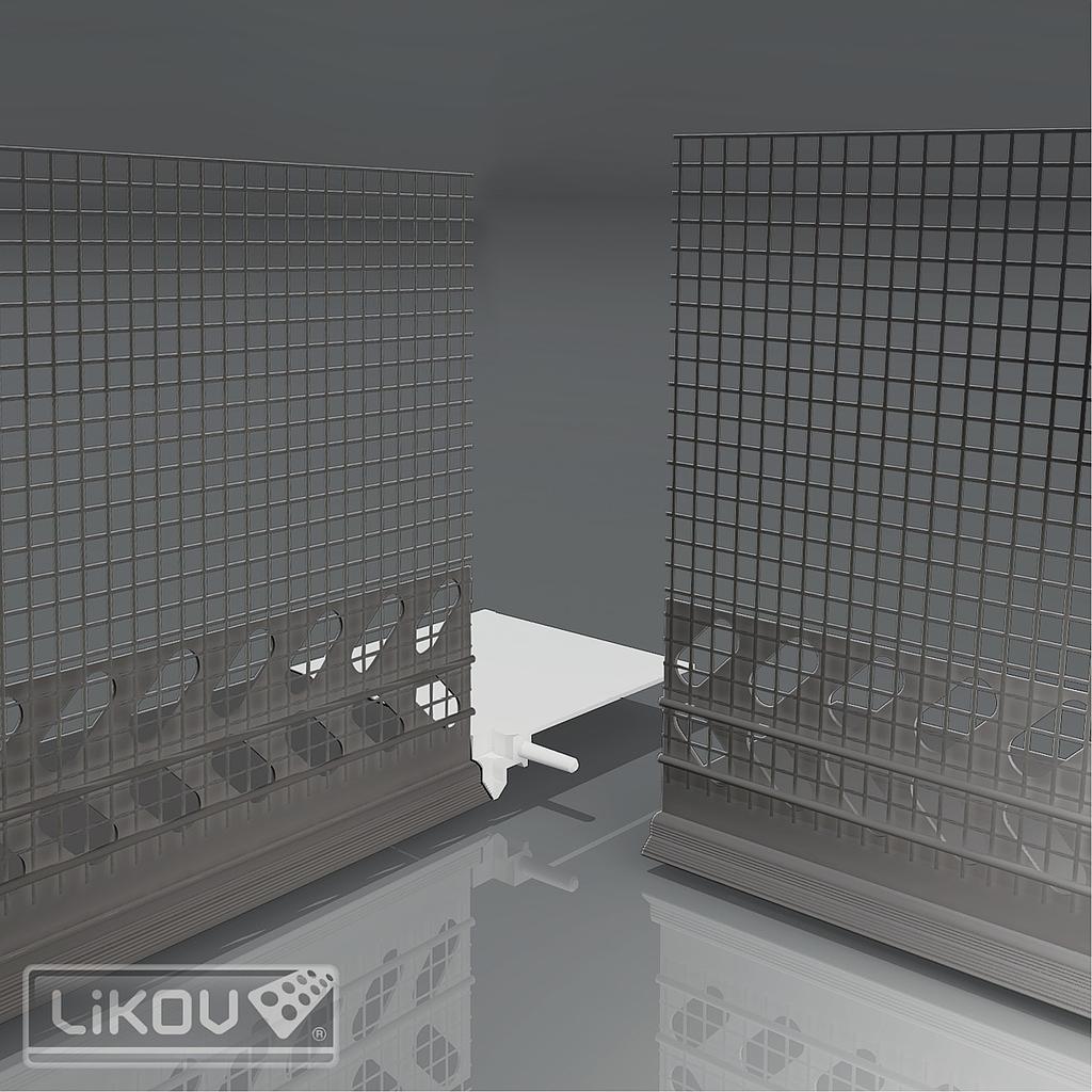 Binnenhoek voor Sokkelprofiel kit PVC - 10 stuks
