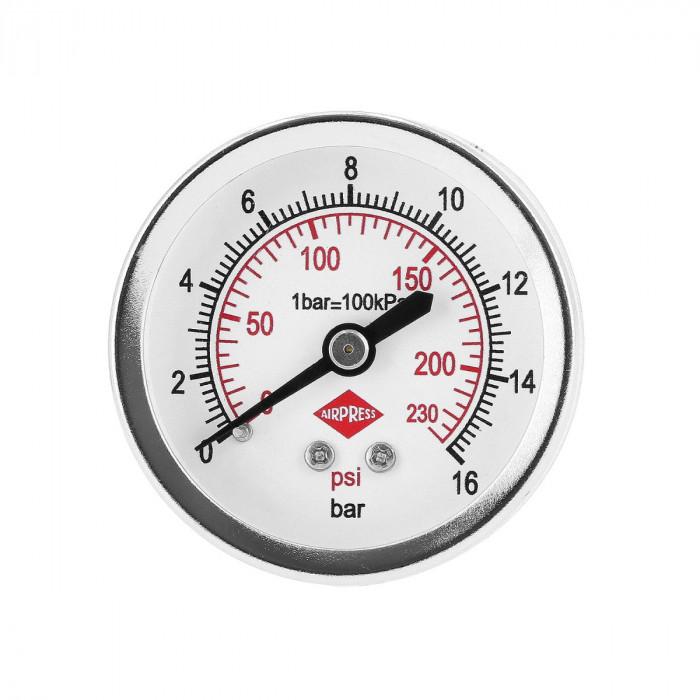 Airpress - Manomètre 1/4" 16 bars - raccord arrière
