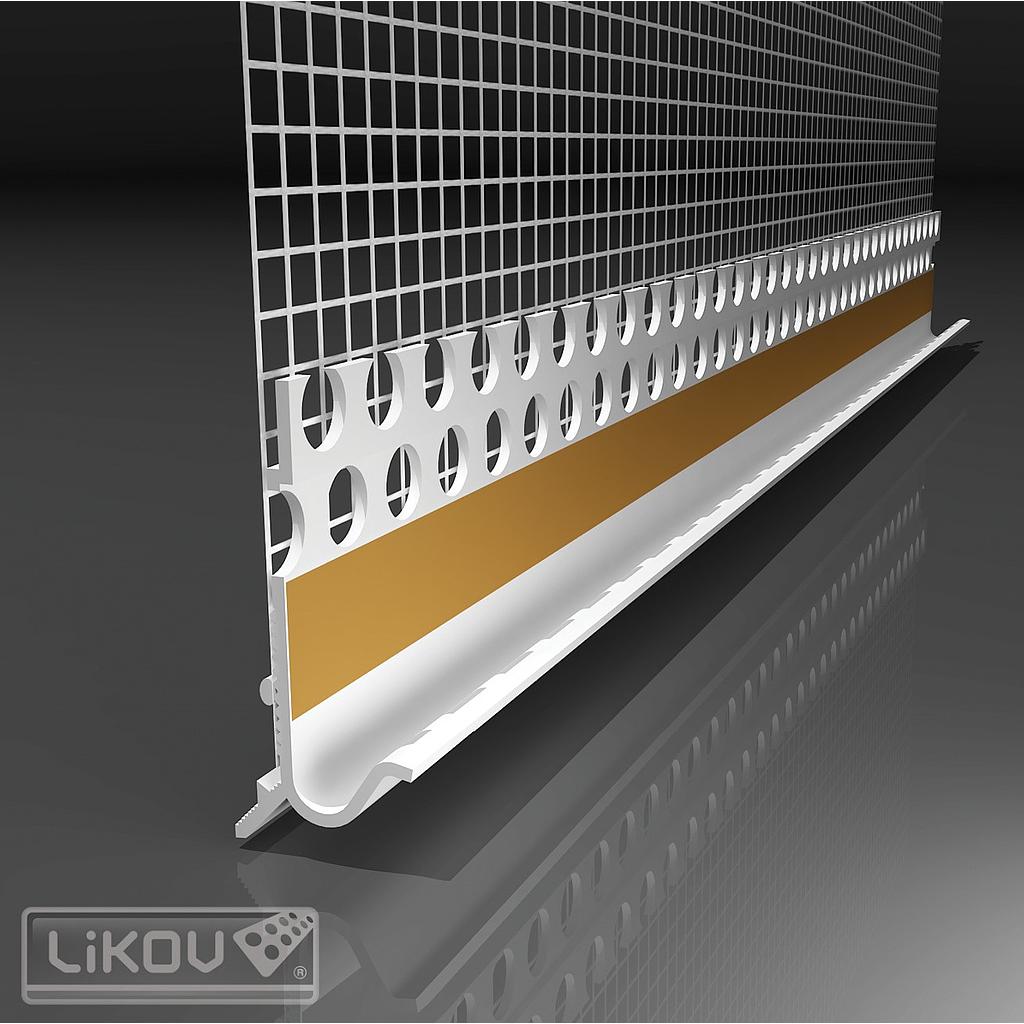 Profilé d'égouttage en PVC pour profilé de départ à base d'aluminium - 125 m [50 x 2,5 m]