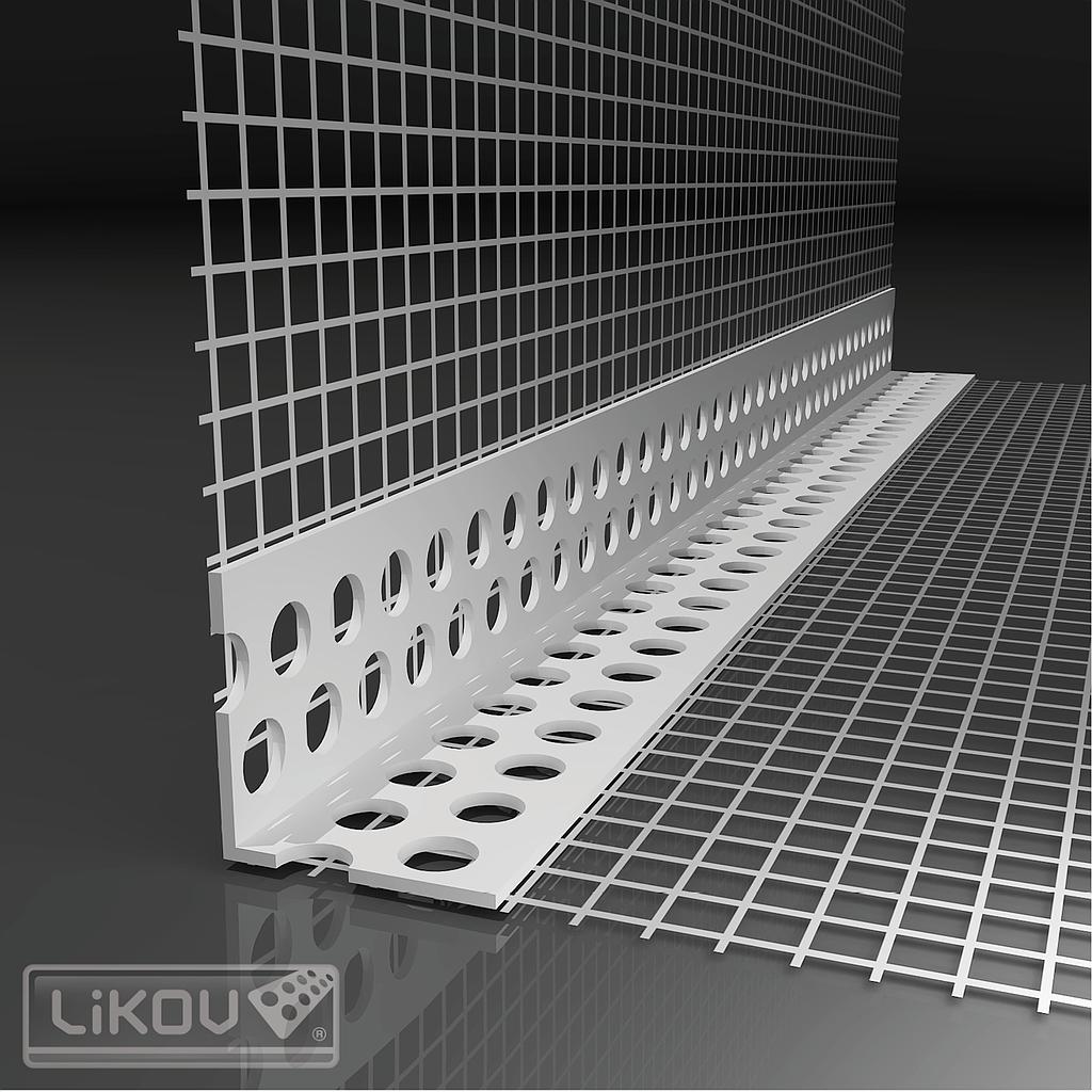 Hoekprofiel met Glasvezel | Net - PVC - 80mm x 120mm - 125m [50x2,5m]