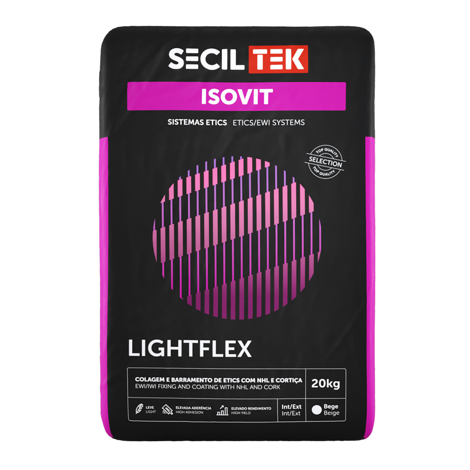 Seciltek Isovit E-CORK - ETICS kleefmortel met kurk - grof - 20kg (60)