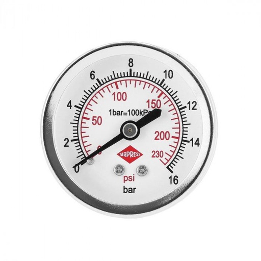 Airpress - Manomètre 1/4" 16 bars - raccord arrière
