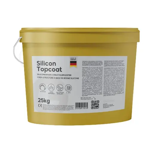GelamPro Silicon Topcoat - Enduit décoratif - Enduit texturé à base de résine de silicone, 1,5 mm - Revêtement mural extérieur - 25 kg (24)