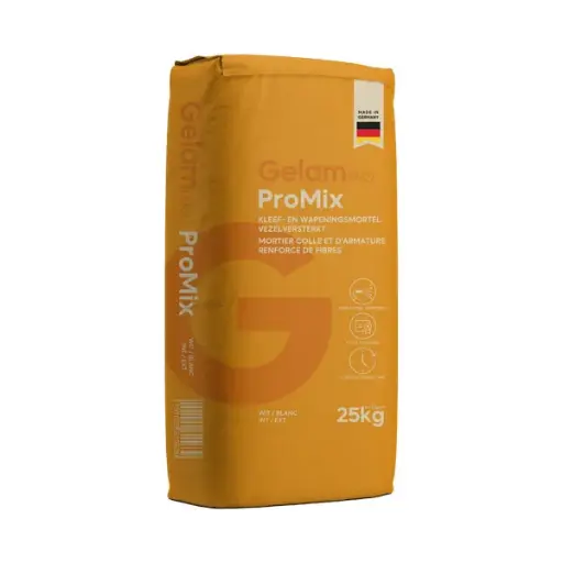 GelamPro ProMix - Vezelversterkte Kleef en Wapeningsmortel voor ETICS - Wit Cement - 25kg (42)