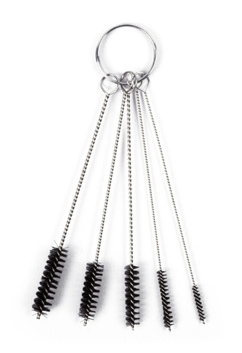 Mini Borstelset – 5-delig | Reinigingsborstels voor Spuitpistolen K12 & Volumair (Ø 2–7 mm)