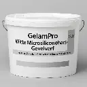 GelamPro Microsiliconehars Gevelverf | Witte, Waterafstotende & Elastische Premium Gevelverf voor Stenen Muren, Sierpleisters & Spuitkurk - WIT - 12,5L