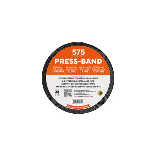 SEAL-IT® 575 PRESS-BAND 15x2mm - Bande de gonflement et de compression durable pour l'étanchéité des joints à la pluie battante - 12.5m