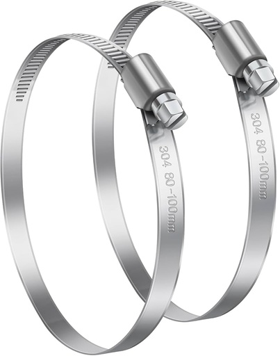 Collier de serrage pour descente temporaire – Ø 80-100 mm – Galva (Sachet de 10)