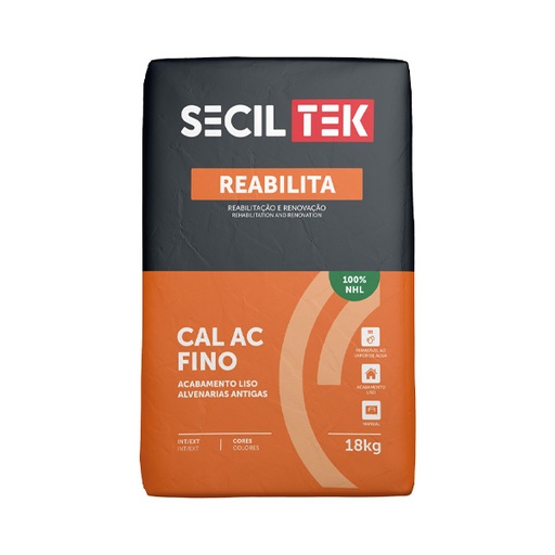 Seciltek REABILITA CAL AC Fino (beige) - mortier de finition - lisse - 18 kg (60)
