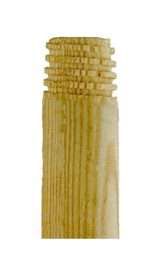 Manche en bois pour balai - avec fil - 120cm