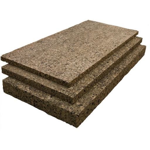 ISOKURK PS-Q1 Pro Suber® - Geëxpandeerde Kurk Isolatieplaat 110kg/m³ - Plaat 0,5x1m - Prijs per m² (2 Platen) - Lambda 0,04