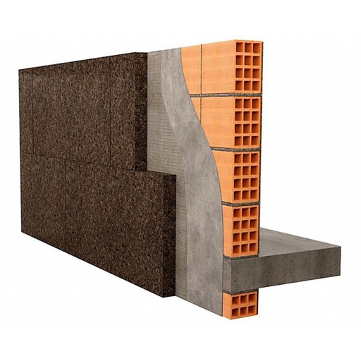 GEVELKURK PS-Q4 Pro Suber - MDFacade ZICHTKURK - Decoratieve Kurkisolatieplaat - 100cm x 50cm (0,5m2) - 140kg/m3 - 0.043