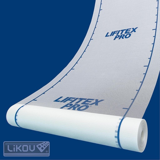 LIFITEX PRO 165 g - Treillis d'armature pour système d'isolation thermique par l'extérieur (ETICS) - 50 m² (1 m x 50 m) [33]