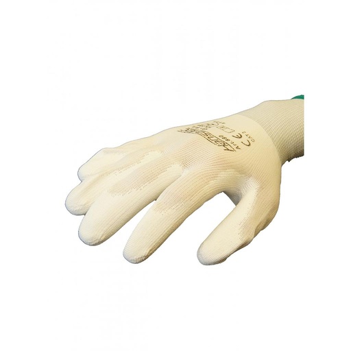 Gants de travail - tricotés - revêtement en PU - Blanc [12]