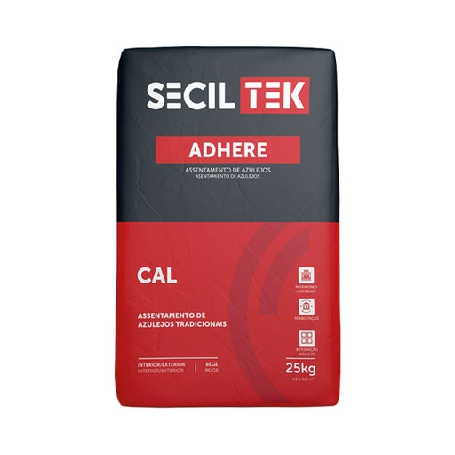 Seciltek (ADHERE) CAL FX - Colle à carrelage et mortier de jointoiement - à la chaux - 25 kg (60)