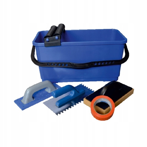 Kit complet de carrelage avec seau à joints, taloche à joints, éponge et truelle adhésive de 8 mm
